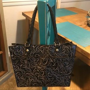 Patricia Nash Leather tooled bag